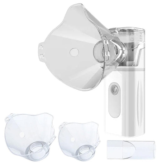 Portable Battery Operated Nebulizer Machine Grey Handheld Mesh Nebulizer Mist Steam Inhaler for Breathing Problems