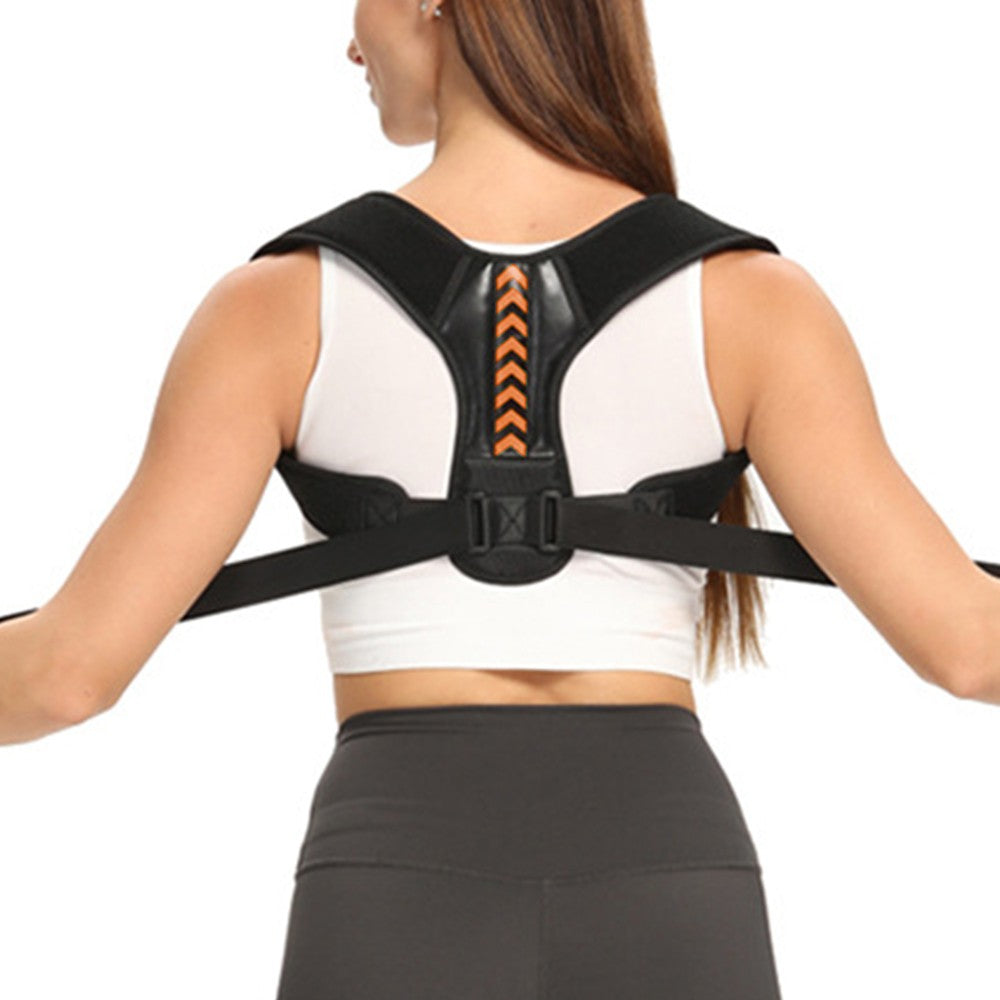 Adjustable Back Posture Corrector L Orange Back Support Belt Lumbar Back Brace