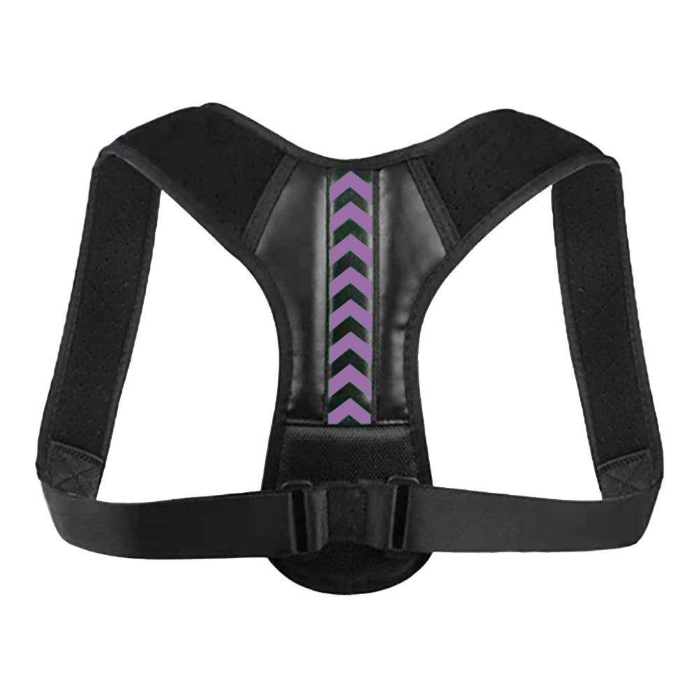 Adjustable Back Posture Corrector L Purple Back Support Belt Lumbar Back Brace