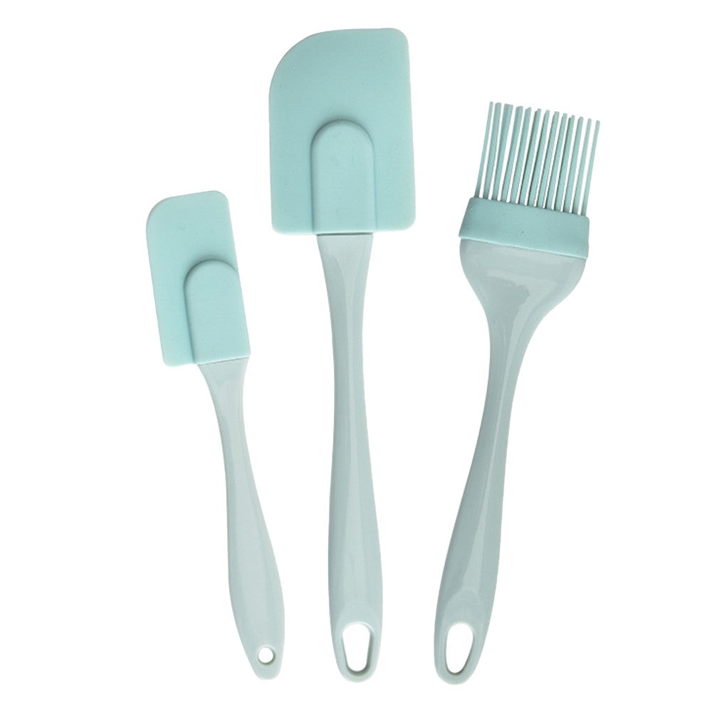 19cm Reusable Air Fryer Silicone Pot and 3Pcs Silicone Spatula Set Baking Tray Air Fryer Liner Pizza Oven Basket Mat Grey