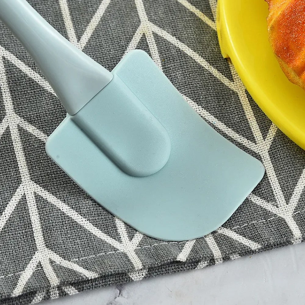 21.5cm Reusable Air Fryer Silicone Pot and 3Pcs Silicone Spatula Set Baking Tray Air Fryer Liner Pizza Oven Basket Mat Grey