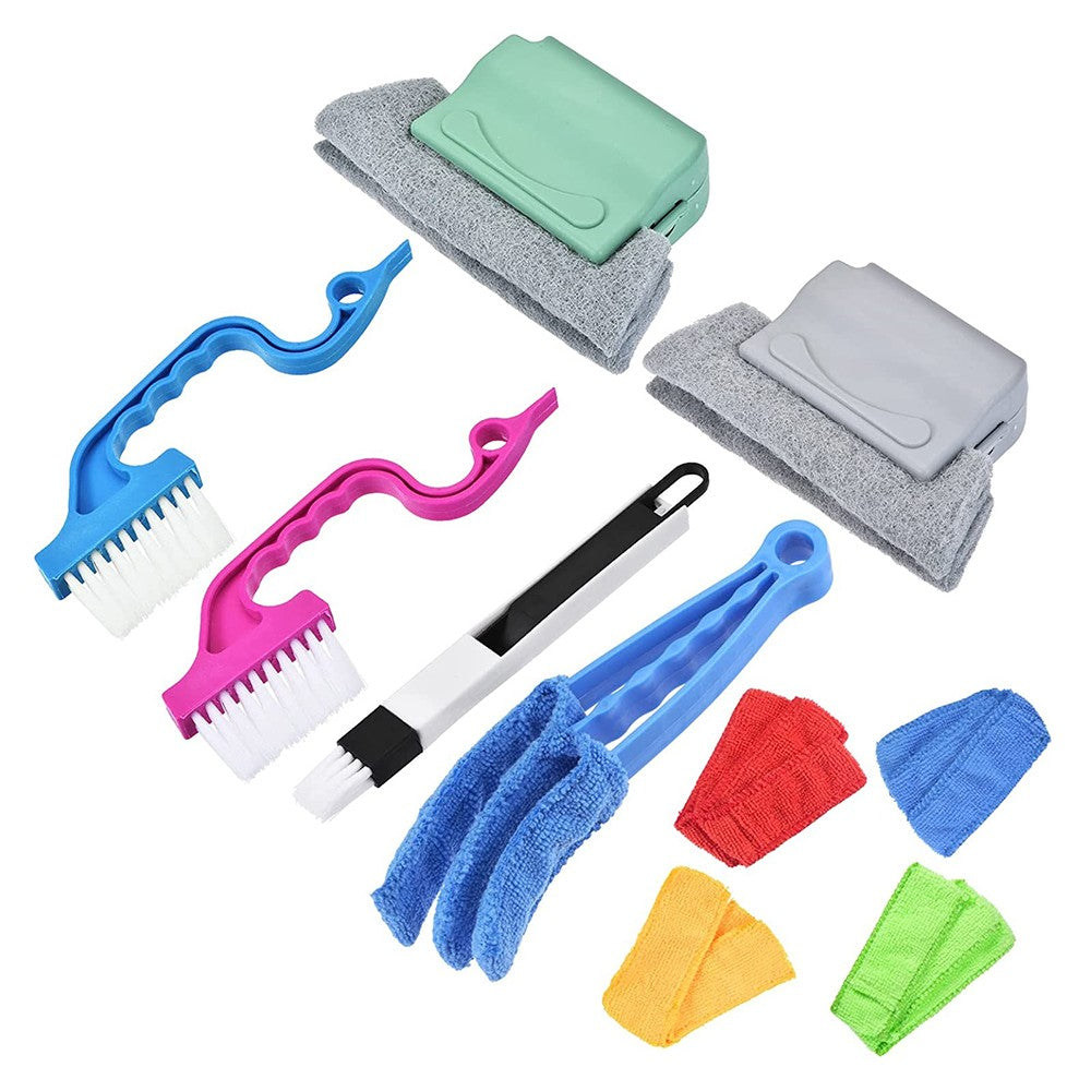 1 X Set of 6Pcs Window Groove Gap Cleaning Brushes Sliding Door Track Crevice Cleaning Brush Window Blind Cleaner