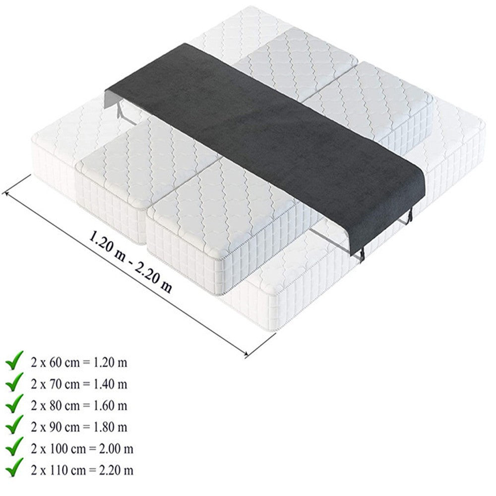 2 X Home Bed Bridge Twin to King Split Bed Connector Mattress Gap Filler Bed Converter Kit