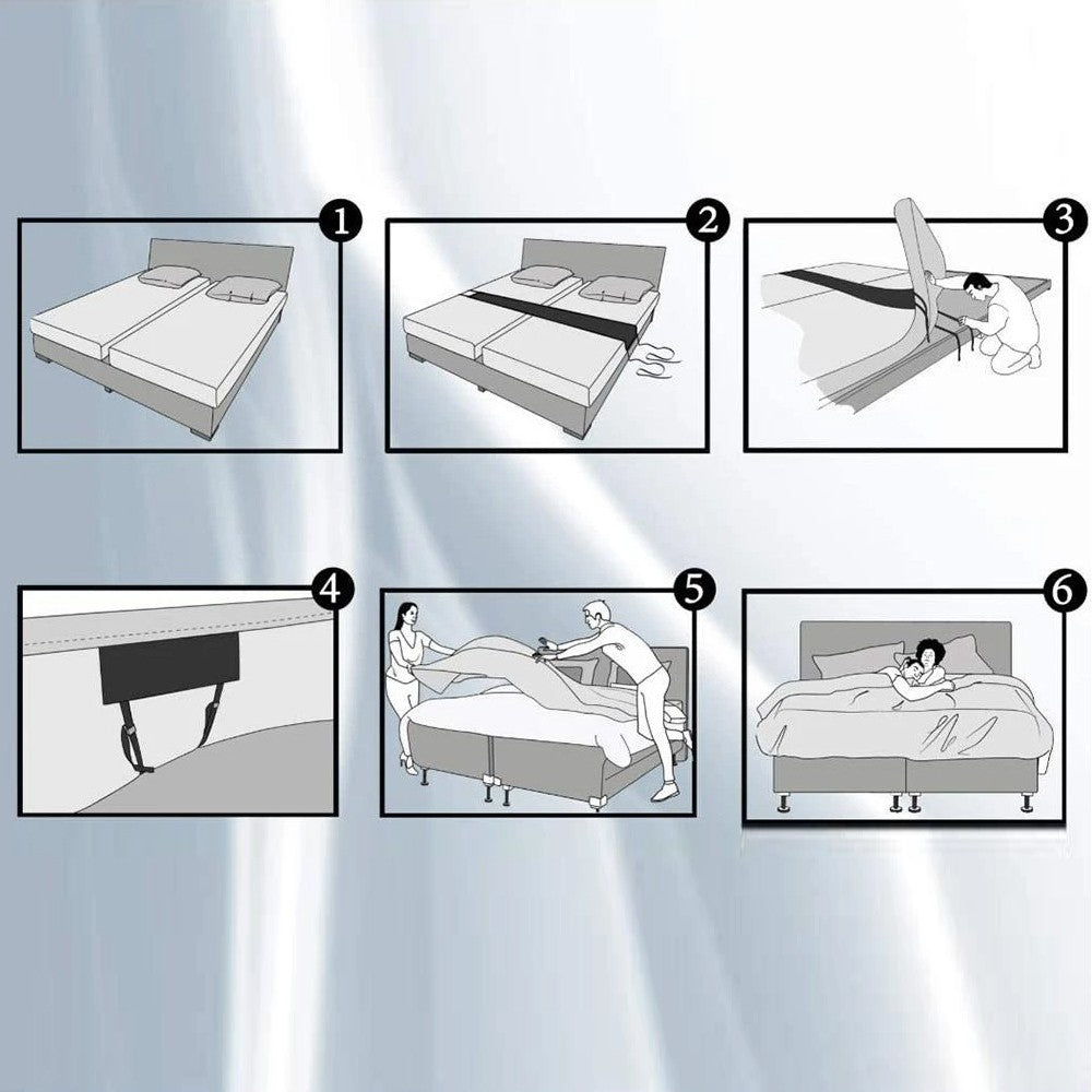 2 X Home Bed Bridge Twin to King Split Bed Connector Mattress Gap Filler Bed Converter Kit