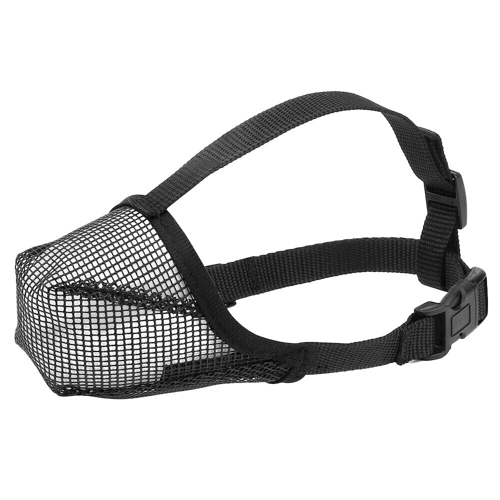 Pet Dog Muzzle Adjustable Mesh Covered Muzzles Breathable Pet Muzzle M Size