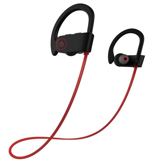 Bluetooth 5.0 Wireless Headphones Hanging Sports Headphones in-Ear Earphones Sound Isolation Headset Red