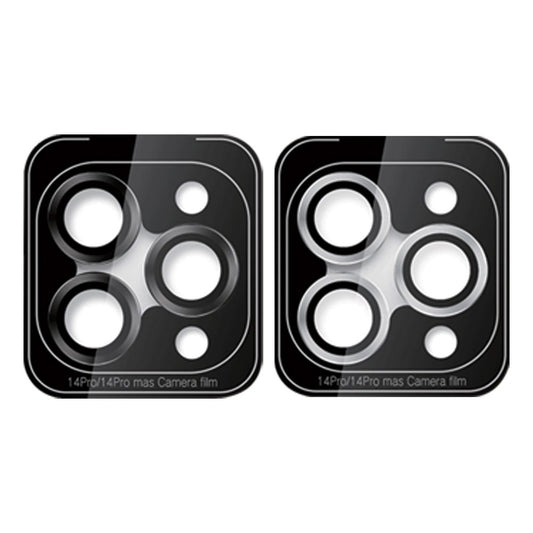 2 X Black Silver Camera Lens Protector for iPhone14pro-14promax Style 1