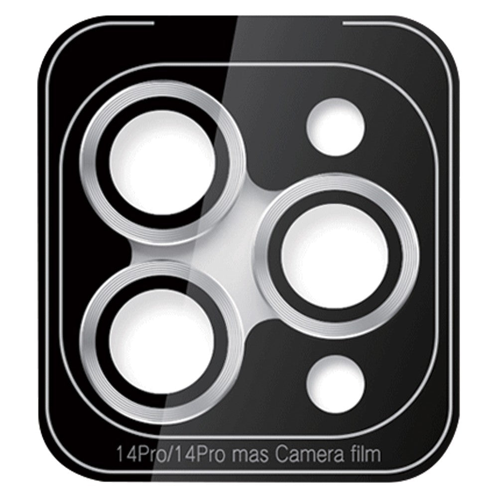 2 X Black Silver Camera Lens Protector for iPhone14pro-14promax Style 1