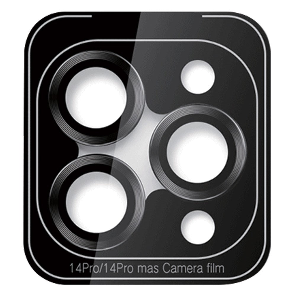 2 X Black Silver Camera Lens Protector for iPhone14pro-14promax Style 1