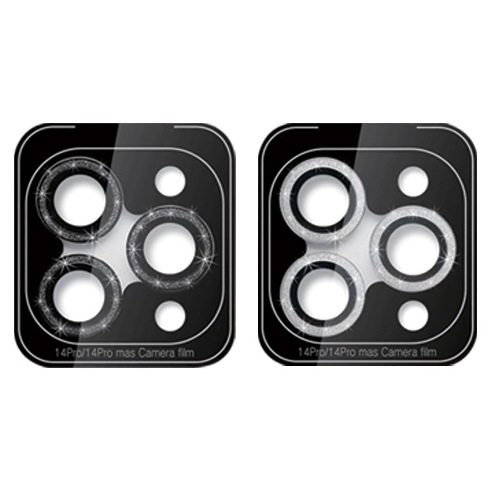 2 X Black Silver Camera Lens Protector for iPhone14pro-14promax Style 2