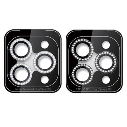 2 X Black Silver Camera Lens Protector for iPhone14pro-14promax Style 3