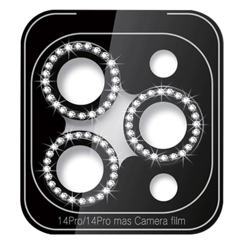 2 X Black Silver Camera Lens Protector for iPhone14pro-14promax Style 3