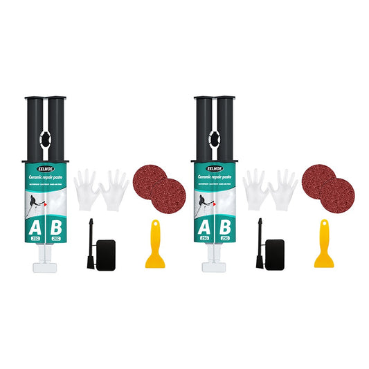 2 X White Tile Repair Paste Kit Enamel Tub Repair Filler Tile Wall Repair Agent with Scraper