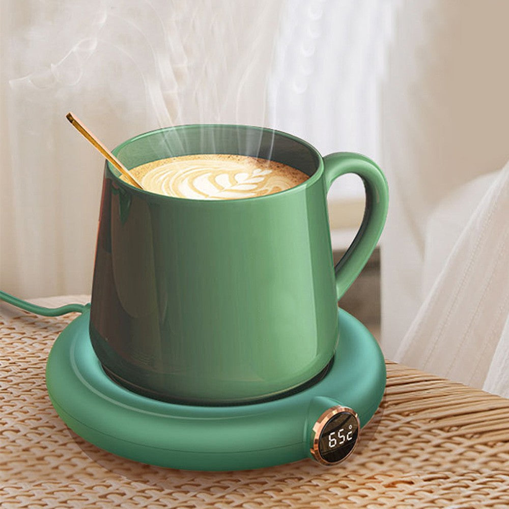 Coffee Mug Warmer Coaster Smart Electric Beverage Heater Pad Heating Plate Drink Warmer Green