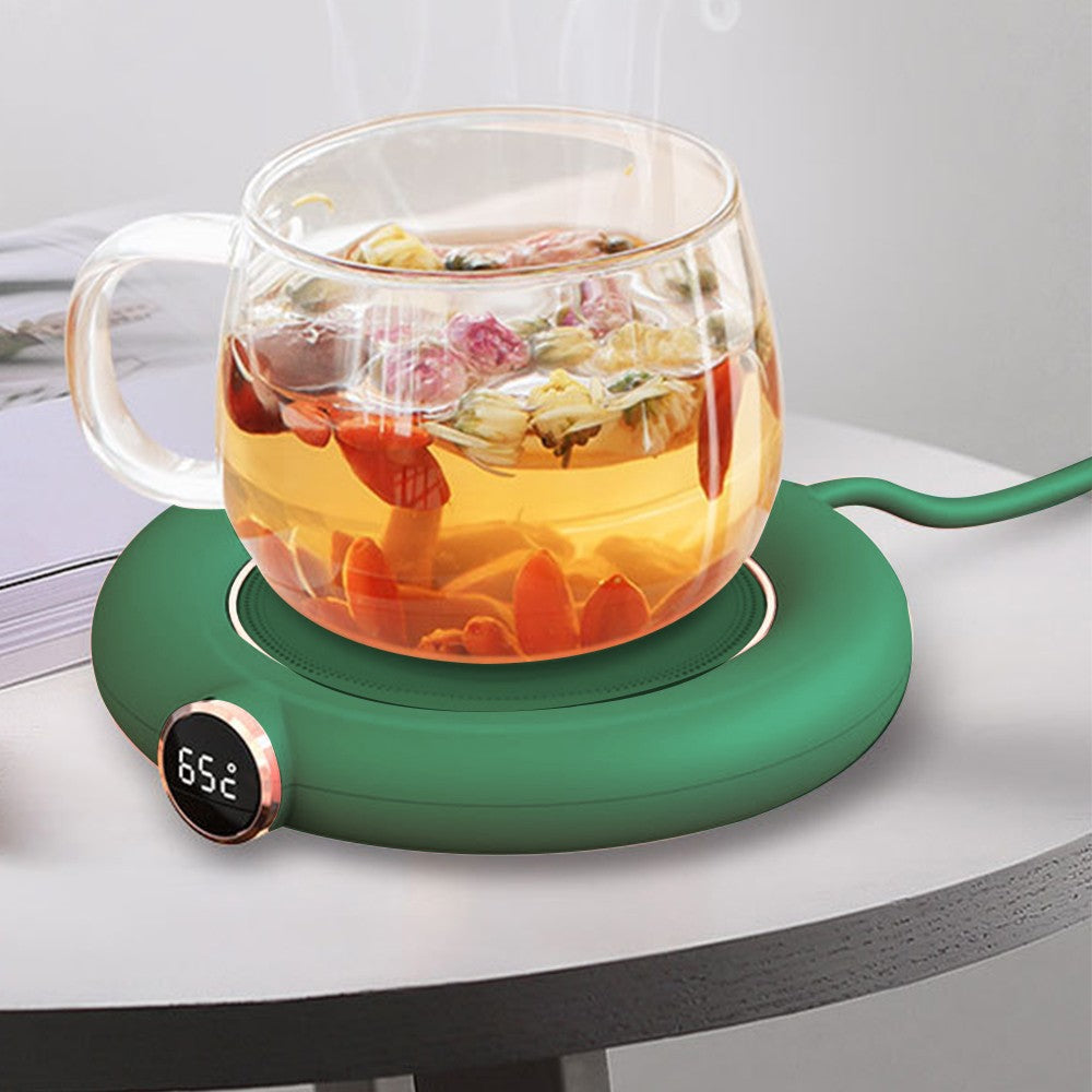 Coffee Mug Warmer Coaster Smart Electric Beverage Heater Pad Heating Plate Drink Warmer Green