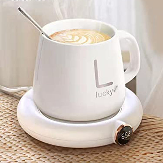 Smart Coffee Mug Warmer Coaster Electric Beverage Heater Cups Heating Plate Drink Warmer White