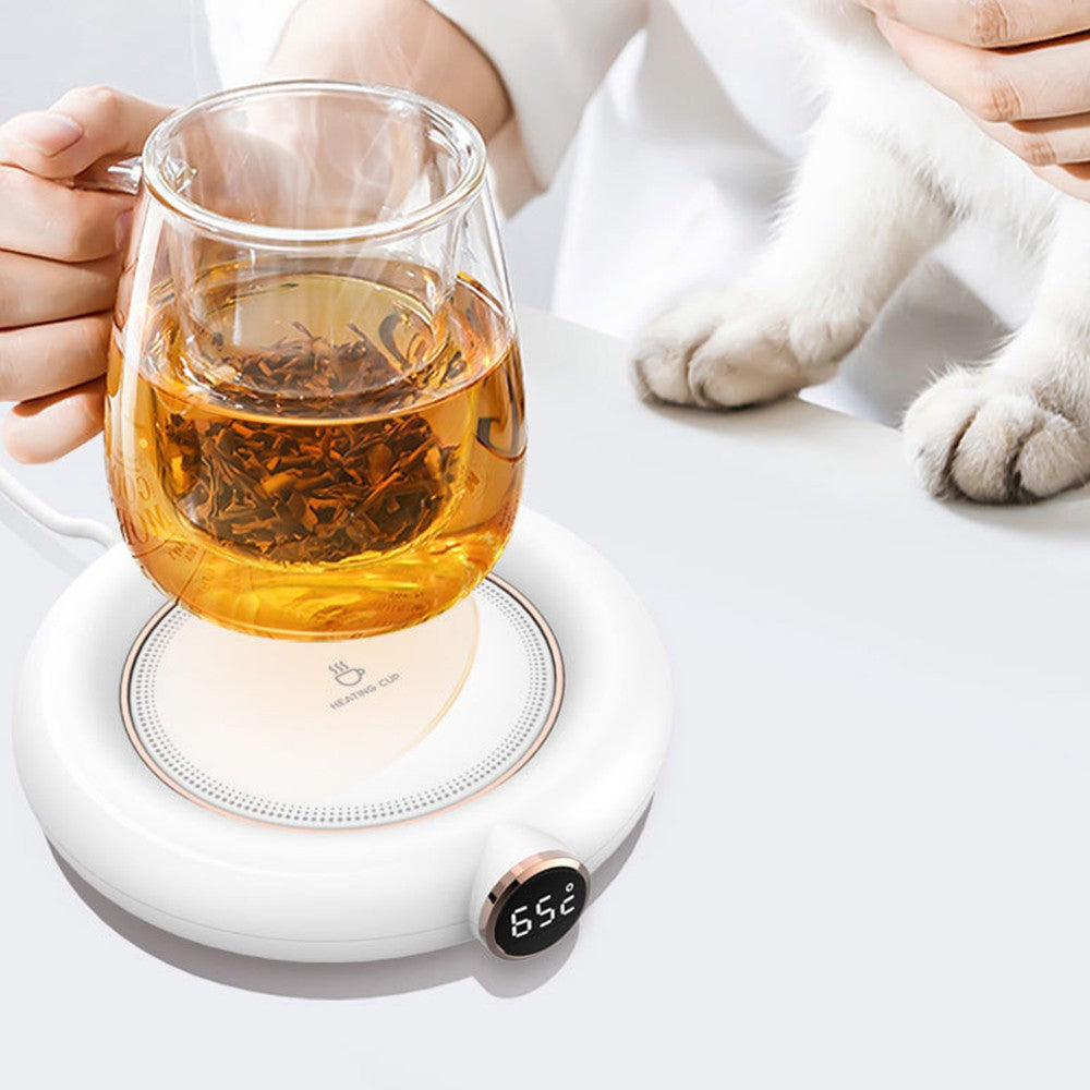 Smart Coffee Mug Warmer Coaster Electric Beverage Heater Cups Heating Plate Drink Warmer White