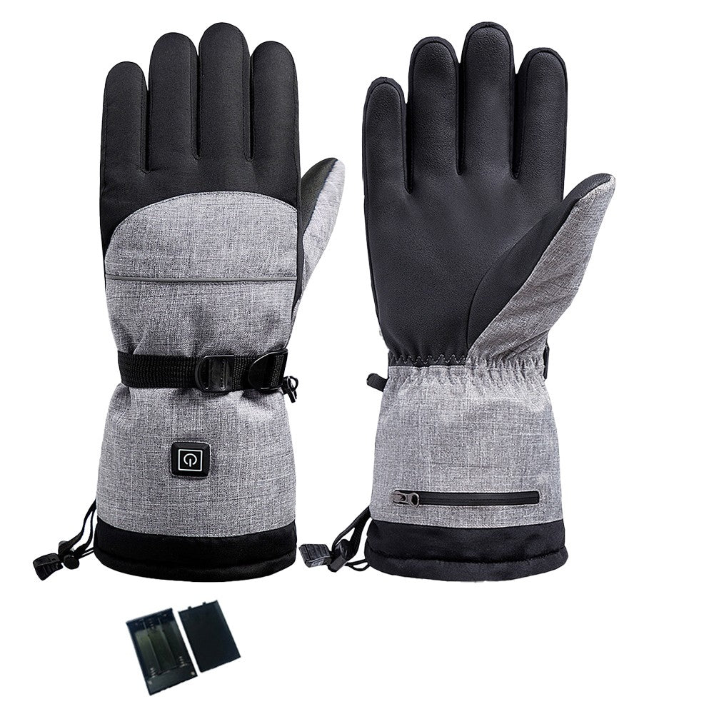 2 Pairs Adult Heated Winter Gloves Touchscreen Gloves Battery Operated Warm Ski Gloves Cycling Gloves