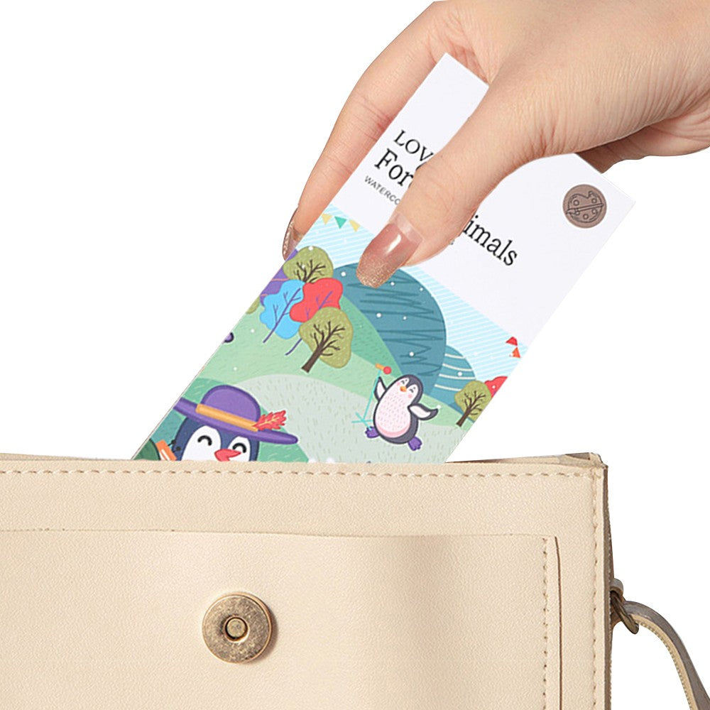 2 X Portable Kids Watercolor Painting Book with Brush Pocket Painting Bookmark