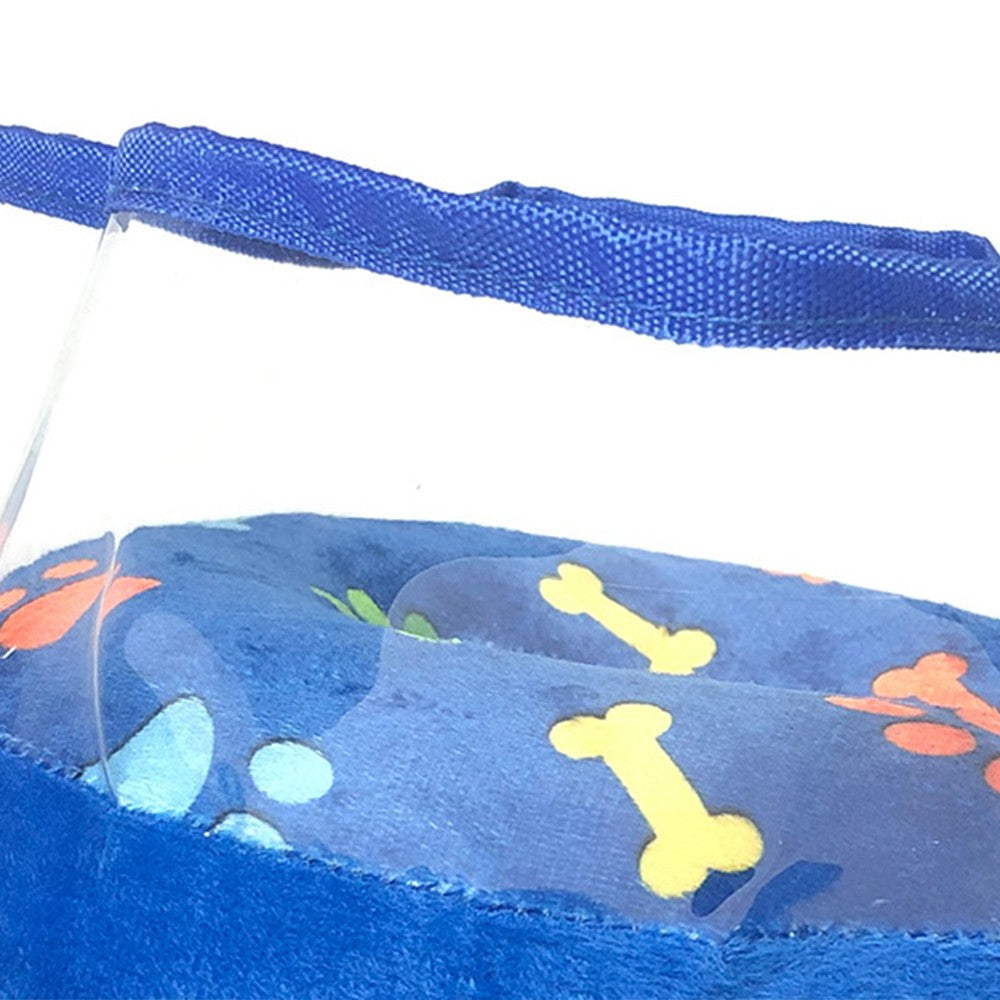 L Inflatable Dog Cone Cat E-Collar Soft Pet Protective Recovery Donut Collar with Anti Licking Baffle Blue