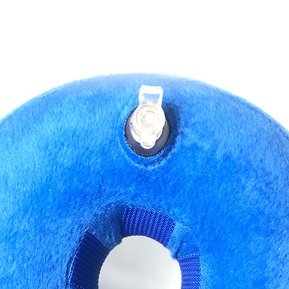 L Inflatable Dog Cone Cat E-Collar Soft Pet Protective Recovery Donut Collar with Anti Licking Baffle Blue