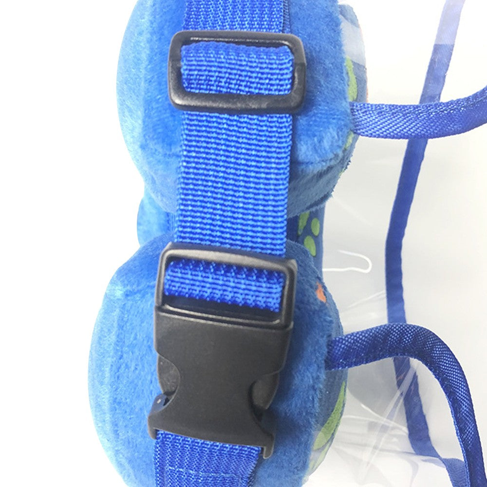 L Inflatable Dog Cone Cat E-Collar Soft Pet Protective Recovery Donut Collar with Anti Licking Baffle Blue