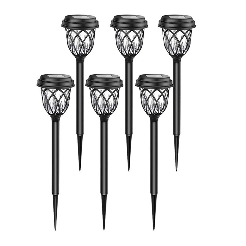 6Pcs Solar Powered Lights Outdoor Pathway Lights Garden Decor Lamps Warm Lights