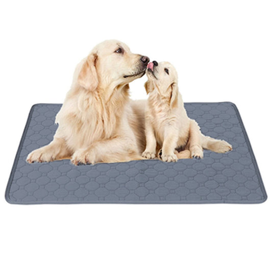 70x50cm Washable Dog Pee Pads Non Slip Pet Mat Reusable Puppy Pee Training Pads Grey