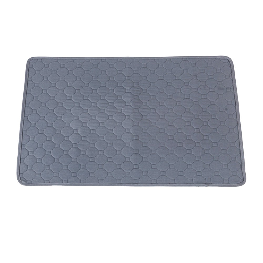 150x90cm Washable Dog Pee Pads Non Slip Pet Mat Reusable Puppy Pee Training Pads Grey