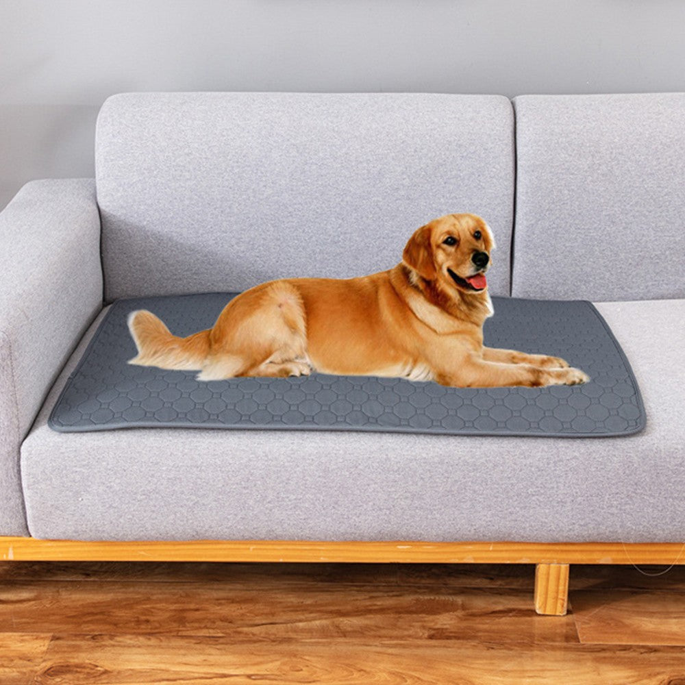 60x45cm Washable Dog Pee Pads Non Slip Pet Mat Reusable Puppy Pee Training Pads Grey