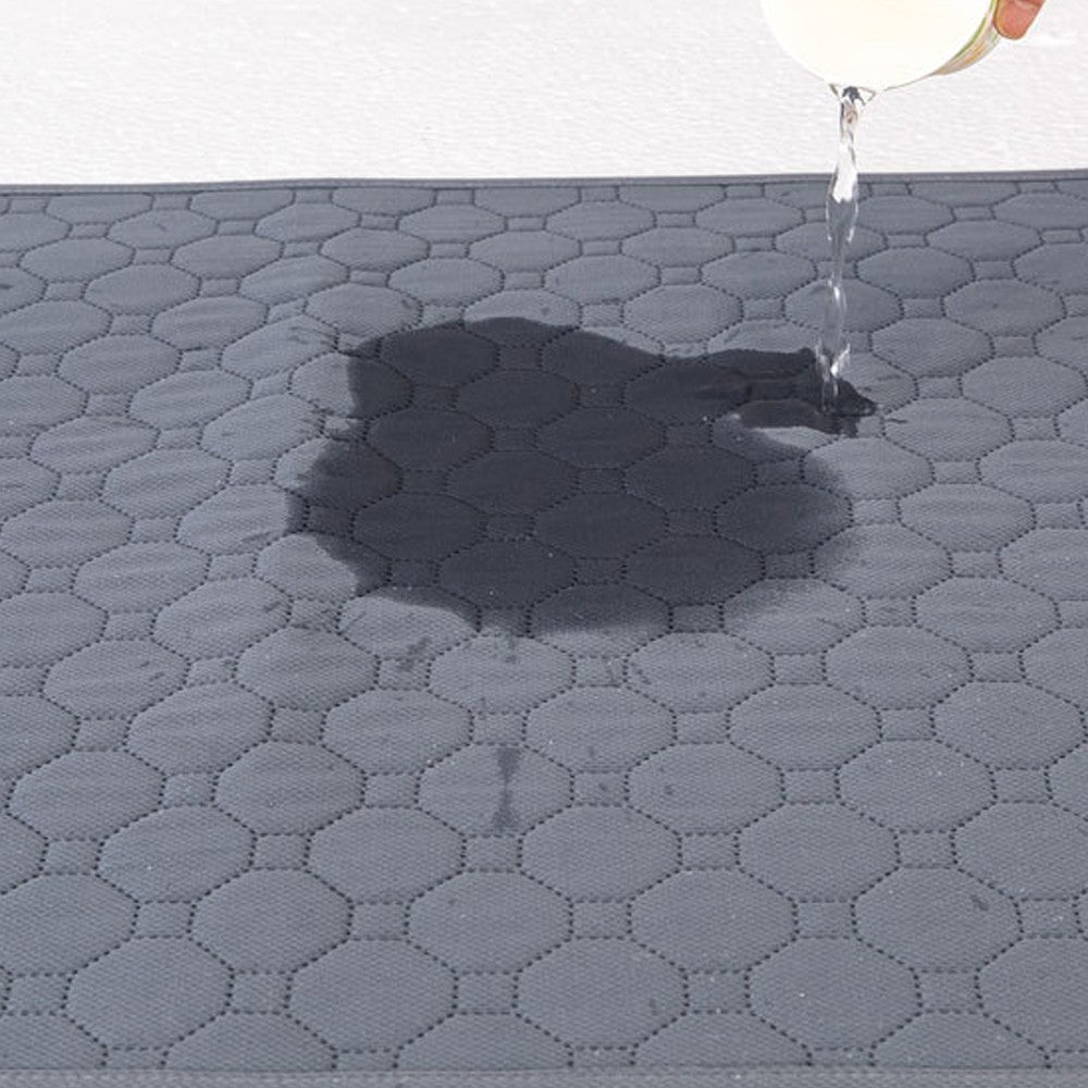 60x45cm Washable Dog Pee Pads Non Slip Pet Mat Reusable Puppy Pee Training Pads Grey