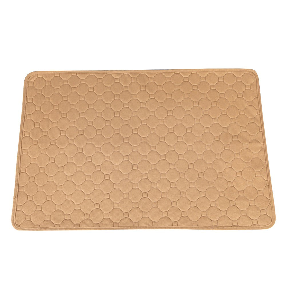 100x70cm Washable Dog Pee Pads Non Slip Pet Mat Reusable Puppy Pee Training Pads Khaki