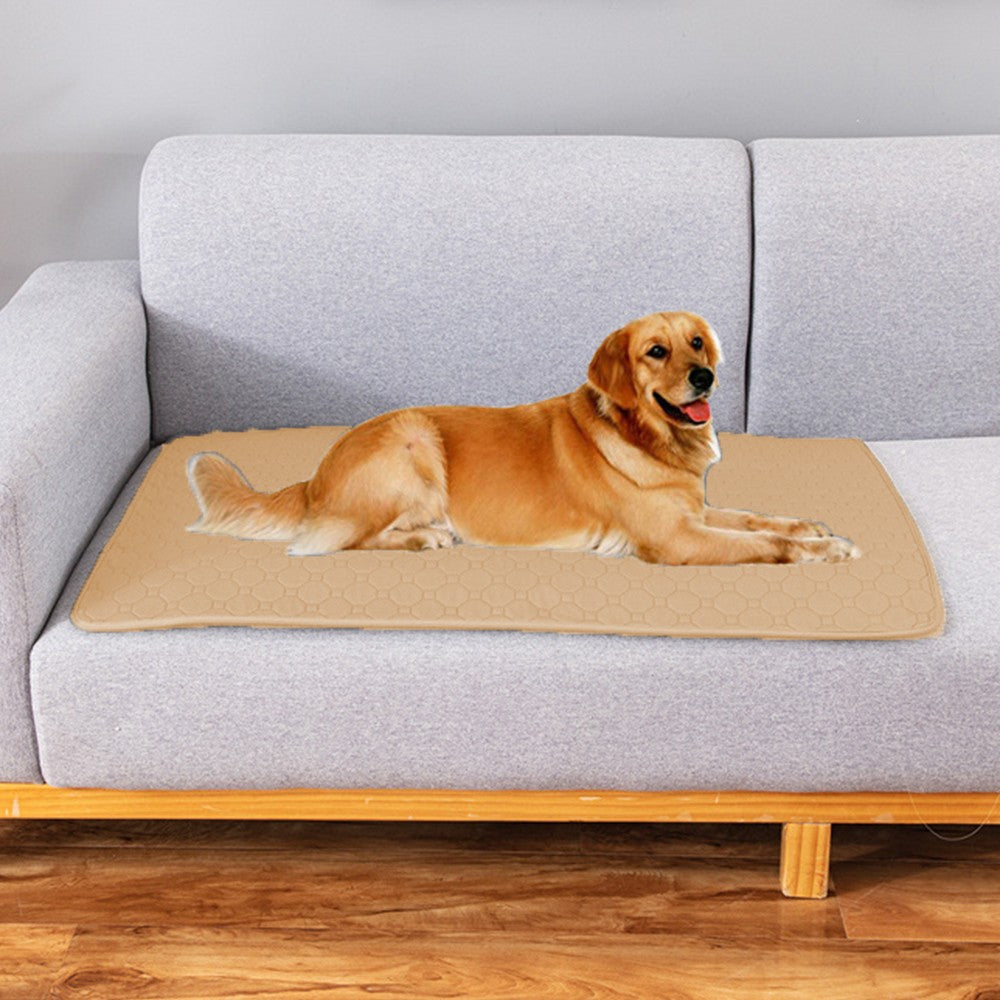 60x45cm Washable Dog Pee Pads Non Slip Pet Mat Reusable Puppy Pee Training Pads Khaki