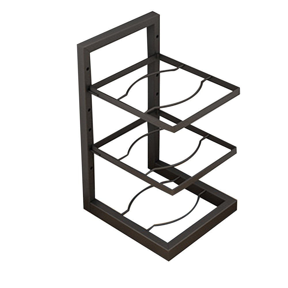 3-Tier Kitchen Frying Pan Organizer Holder Pot Storage Rack Cookware Shelf