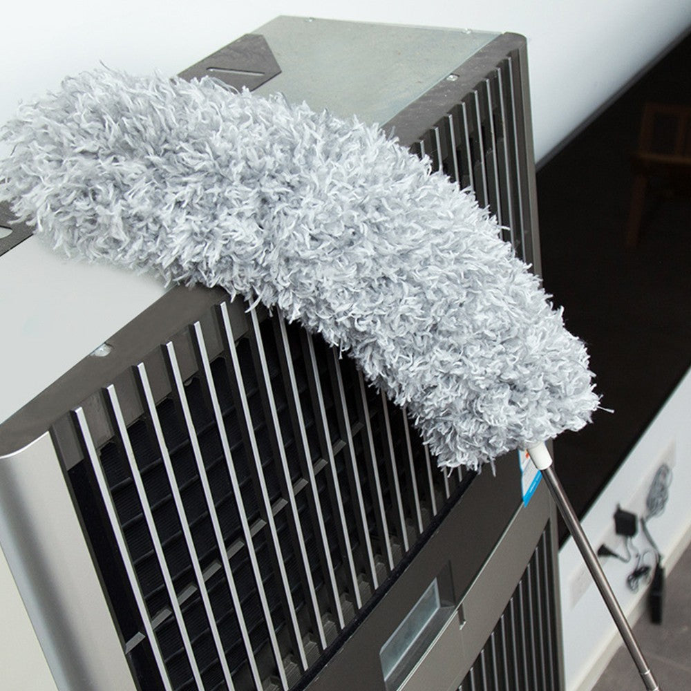 Set of 7Pcs Reusable Microfiber Duster Bendable Dusters Cleaning Tools with Retractable Extension Pole