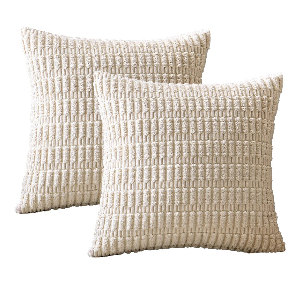 2Pcs 45x45cm Pillowcase Soft Throw Pillow Cases Cushion Covers Home Decor Beige