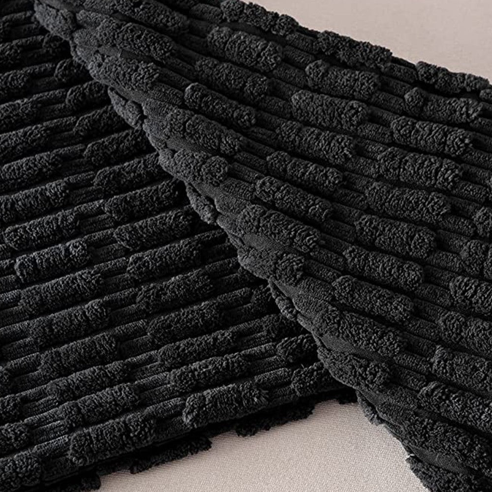 2Pcs 45x45cm Pillowcase Soft Throw Pillow Cases Cushion Covers Home Decor Black