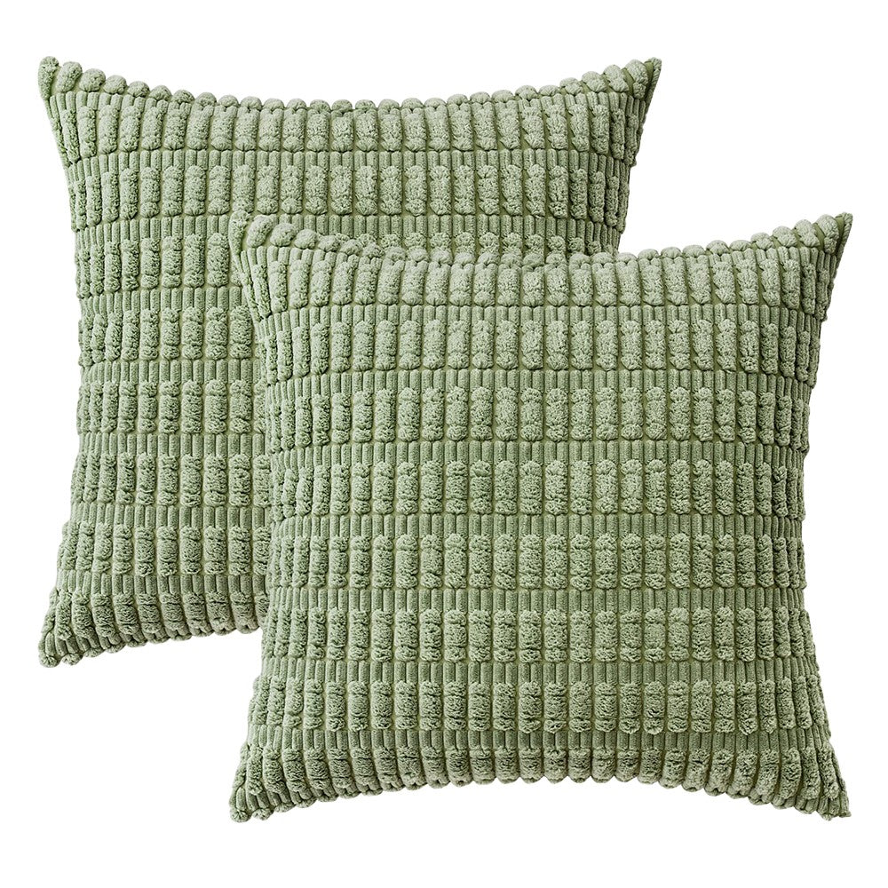 2Pcs 45x45cm Pillowcase Soft Throw Pillow Cases Cushion Covers Home Decor Green
