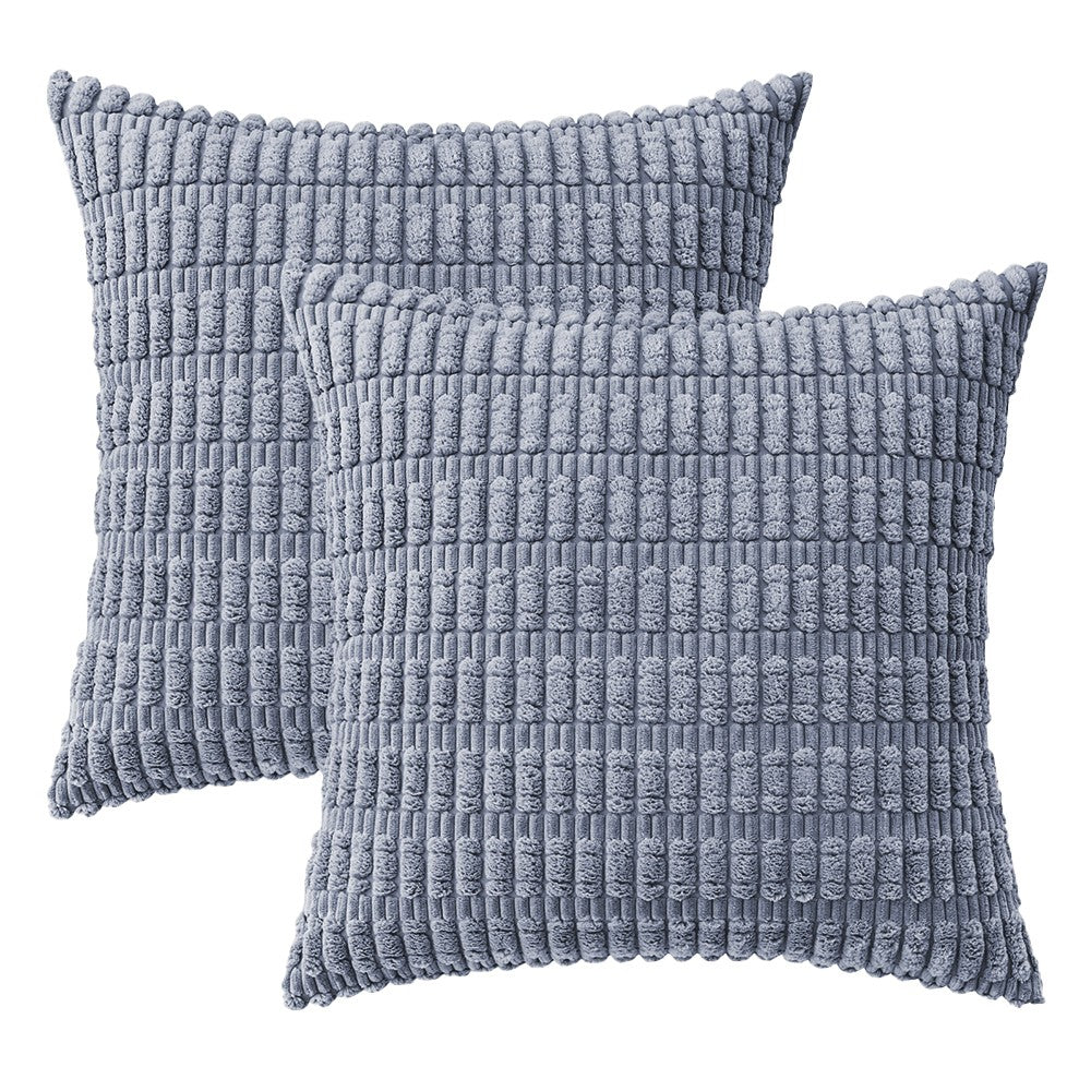 2Pcs 45x45cm Pillowcase Soft Throw Pillow Cases Cushion Covers Home Decor Grey