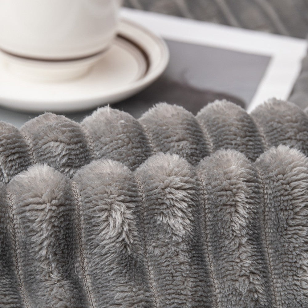 200x180cm Soft Sofa Throw Blanket Warm Couch Flannel Blanket Grey