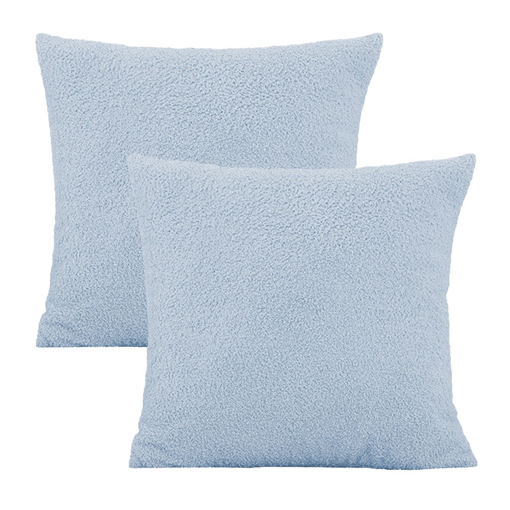 2Pcs 45x45cm Pillowcase Soft Throw Pillow Cases Cushion Covers Home Decor Blue