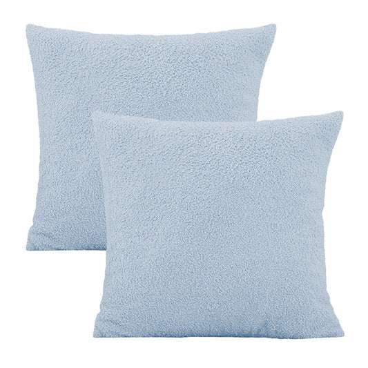 2Pcs 45x45cm Pillowcase Soft Throw Pillow Cases Cushion Covers Home Decor Blue