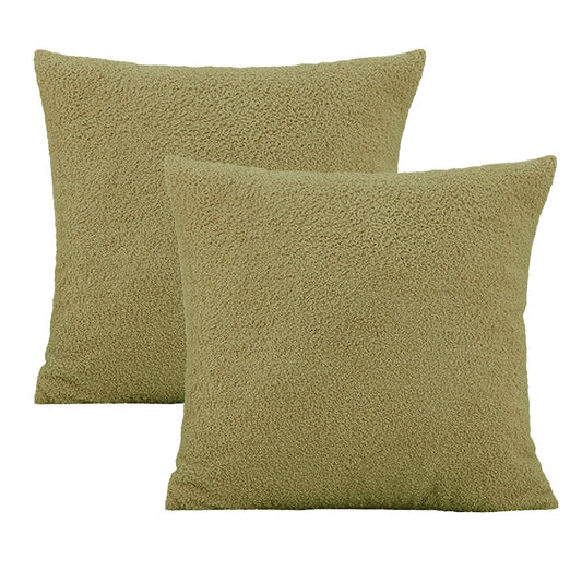 2Pcs 45x45cm Pillowcase Soft Throw Pillow Cases Cushion Covers Home Decor Green