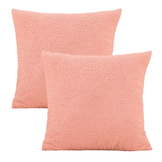 2Pcs 45x45cm Pillowcase Soft Throw Pillow Cases Cushion Covers Home Decor Pink