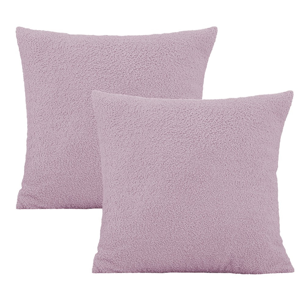 2Pcs 45x45cm Pillowcase Soft Throw Pillow Cases Cushion Covers Home Decor Purple