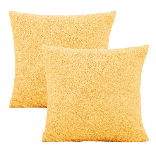 2Pcs 45x45cm Pillowcase Soft Throw Pillow Cases Cushion Covers Home Decor Yellow