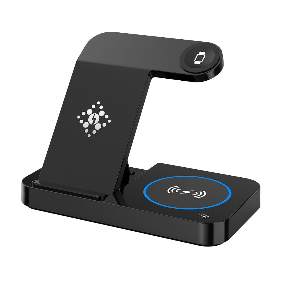 2Pcs 3 in 1 Wireless Charging Station Fast Wireless Charger for Samsung iPhone Apple Watch