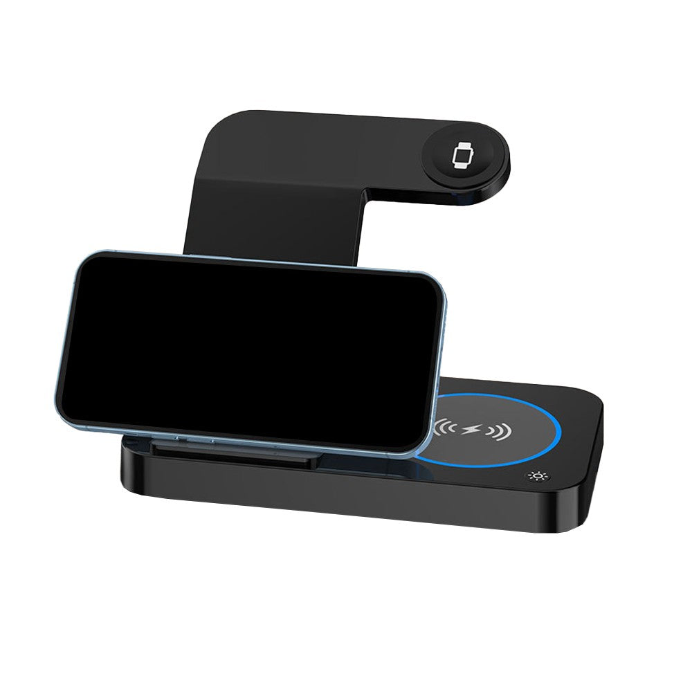 2Pcs 3 in 1 Wireless Charging Station Fast Wireless Charger for Samsung iPhone Apple Watch
