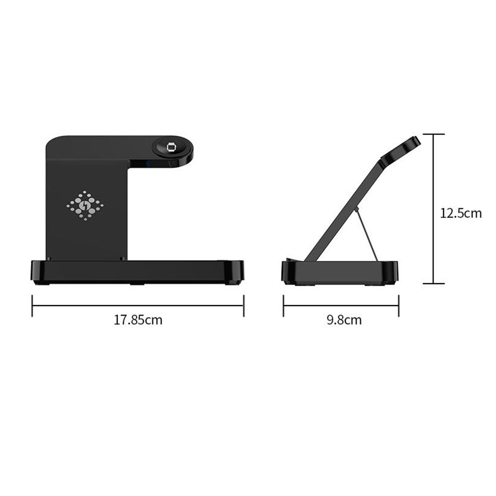 2Pcs 3 in 1 Wireless Charging Station Fast Wireless Charger for Samsung iPhone Apple Watch