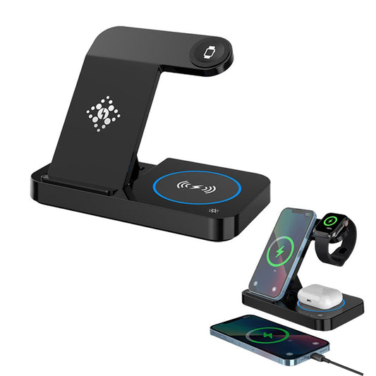 2Pcs 3 in 1 Wireless Charging Station Fast Wireless Charger for Samsung iPhone Apple Watch